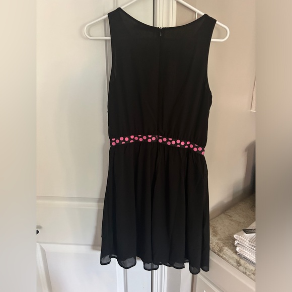 Doe & Rae Black Dress Polka Dot Waistband Small NWT - Picture 3 of 7